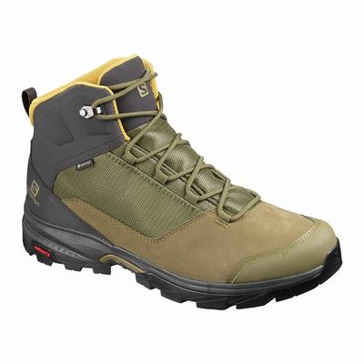 Férfi Salomon OUTWARD GORE-TEX Túrabakancs SA7251408 Olivazöld